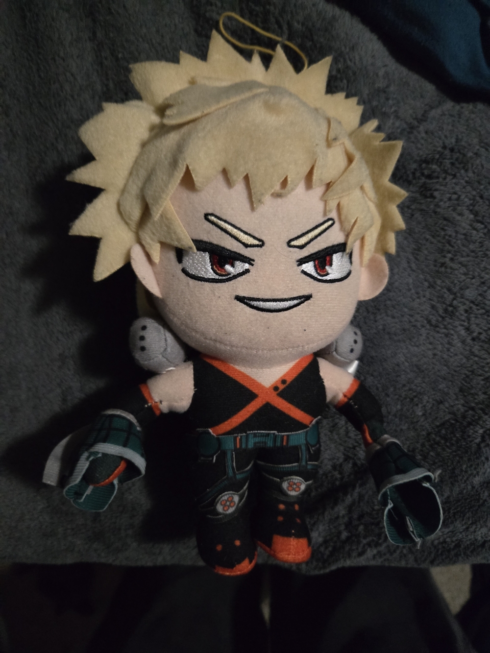 Blond Anime Plush Hero Stuffed Doll - Orange & Black